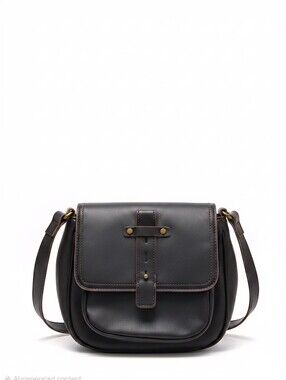 Classic A N A Black Leather Crossbody Bag - Timeless Everyday Style